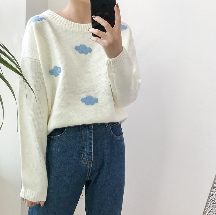 Pull ample en forme de nuage