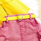 Autumn Shawl Long-sleeved Olive Top Denim Skirt Outfit Belt