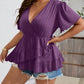 Fashion Pleated Short-sleeve Coat For Women