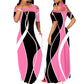 Digital Printing Off-the-shoulder Strap Tube Top Dress