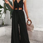 Pariaura Knot Front Cami Top Wide Leg Pants