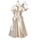 Women's French-style High-grade Round Neck Short-sleeved Dress