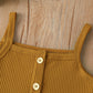 Ensemble de vêtements d'été pour filles, débardeur imprimé, short, deux pièces, sans manches