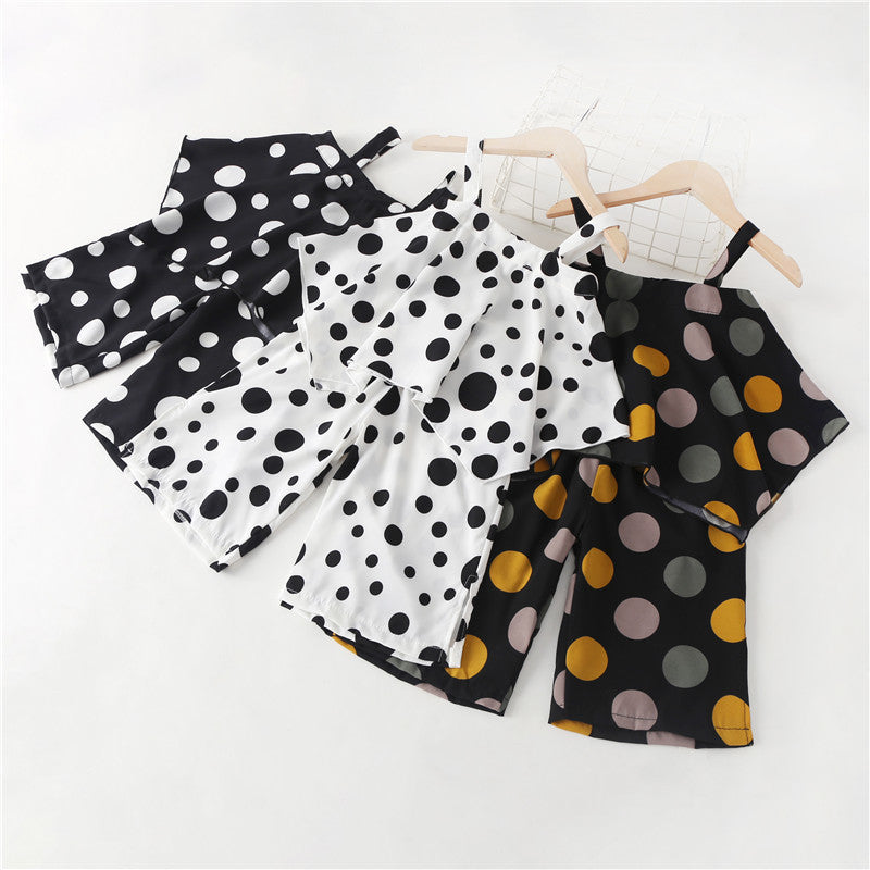 Vêtements d'été deux pièces à la mode pour enfants