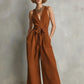 Elegant Commuter V-Neck Jumpsuit For Women