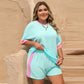 Plus Size Short-sleeved Two-piece Women's Fashion Trend