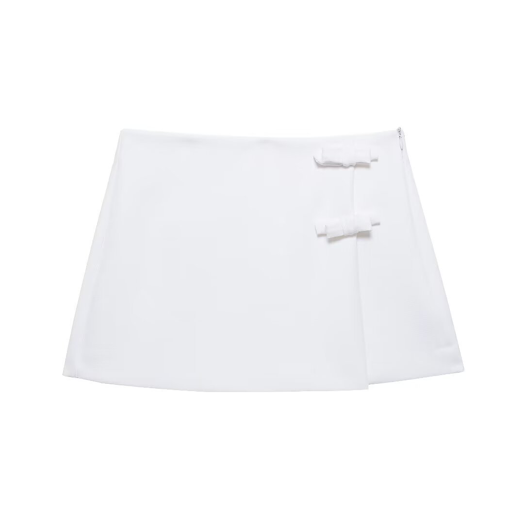 Bowknot Decoration Hanging Collar Top Skirt