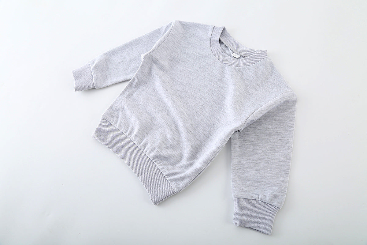 Children's Long-sleeved Pink Pullover Sweater Suit