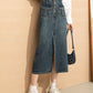 High Waist Work Clothes Denim Skirt For Women