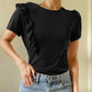 Loose Crew Neck Short Sleeve Solid Color Women's T-Shirt