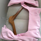 SpringSummer Solid-Color Sweet-Style Slim Fit Dress With Bow Accent