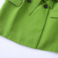 Women's Lapel Waistband Double Breasted Vest Casual Pants