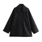 Loose Short Multi-color Blended Woolen Coat Outerwear