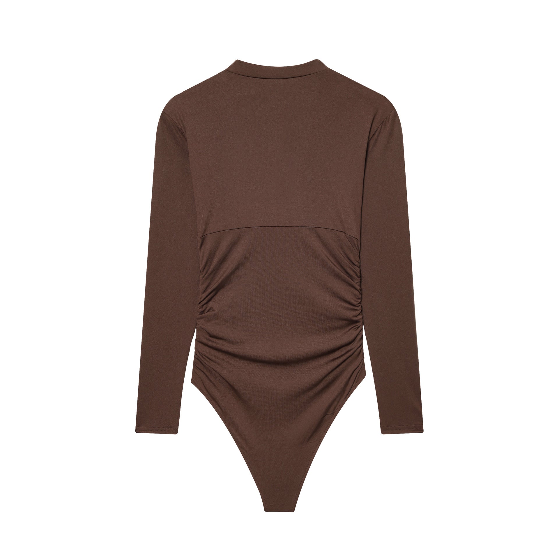 Deep-V Long-sleeve Bodycon Womens Jumpsuit That Flatters The Figure And Looks Sexy