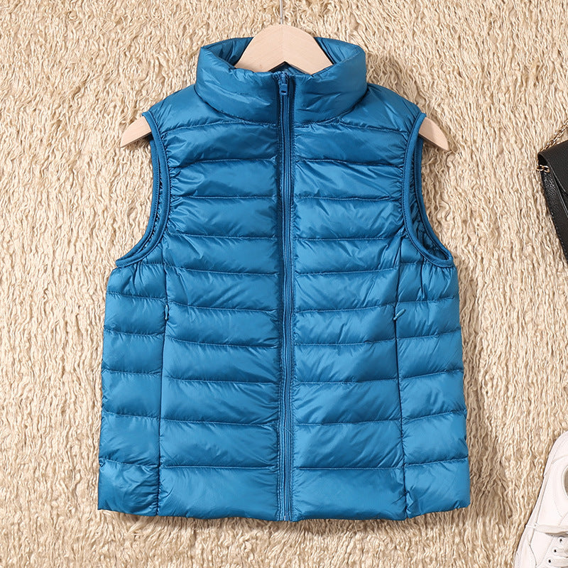 Lightweight down jacket women's Vest Short Size Large