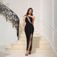 Handmade Drill Chain Backless Dress Bandage One-piece Dress