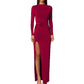 Women's Round-neck High-slit Sheath Dress