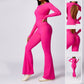 Leisure Horn Long Sleeve Yoga Jumpsuit