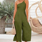 European And American Ladies Suspender Waist Straight Sleeveless Jumpsuit