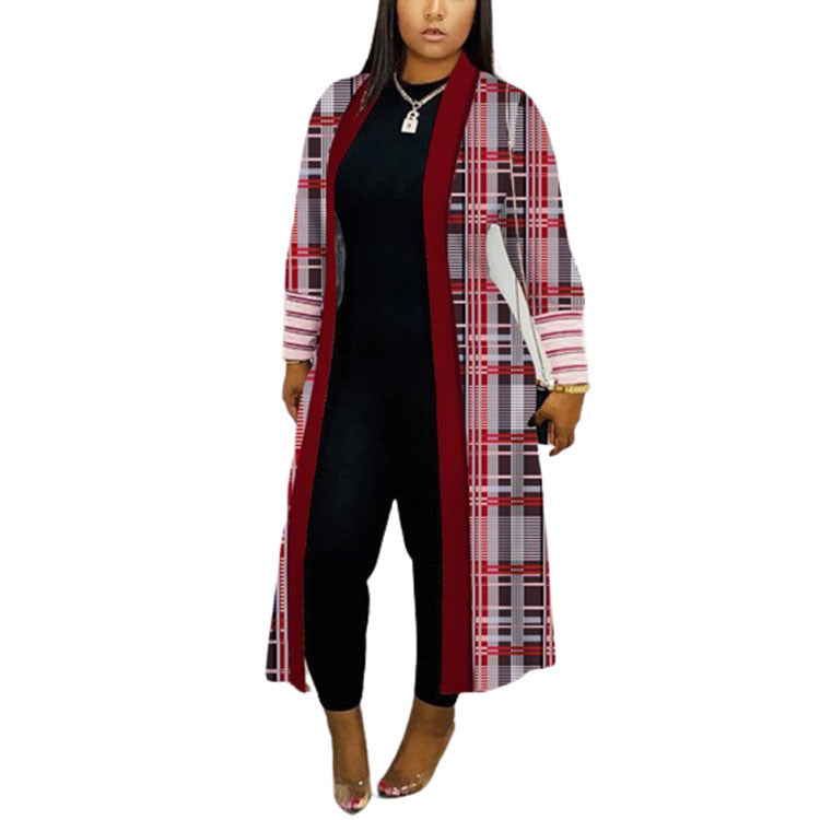 Manteau à manches longues et coutures amples pour les déplacements