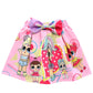 Girls' Cartoon Short Sleeves And Skirt Suit