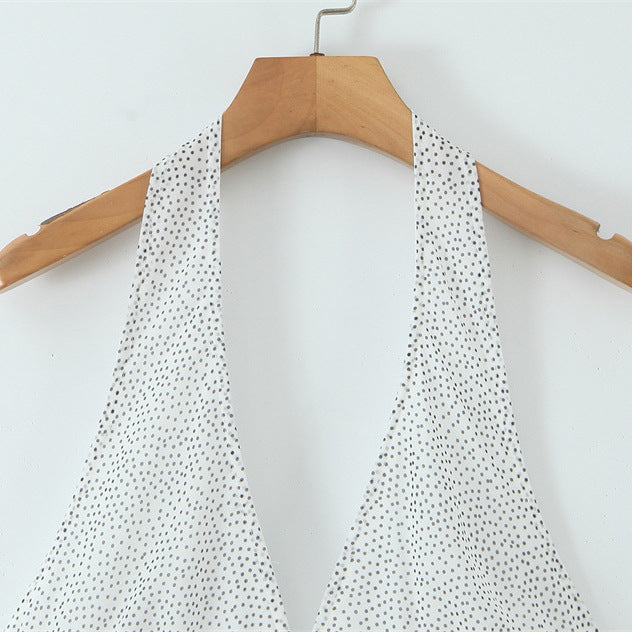 V-neck Halter Backless Holiday Women's Dress