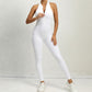 Combinaison de yoga zippée sans manches, effet gainant, extensible, gainante, pour le sport, le levage des fesses, tenues tendance pour femmes