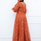 Printed Plus Size Loose High Waist Dress