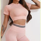 Seamless Sports Set For Women Workout Outfit Booty Yoga Pant