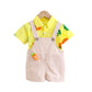 Children's Summer Cartoon Overalls T-shirt Suit