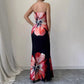 Women's Fashion Floral-print Slim-fit Dress
