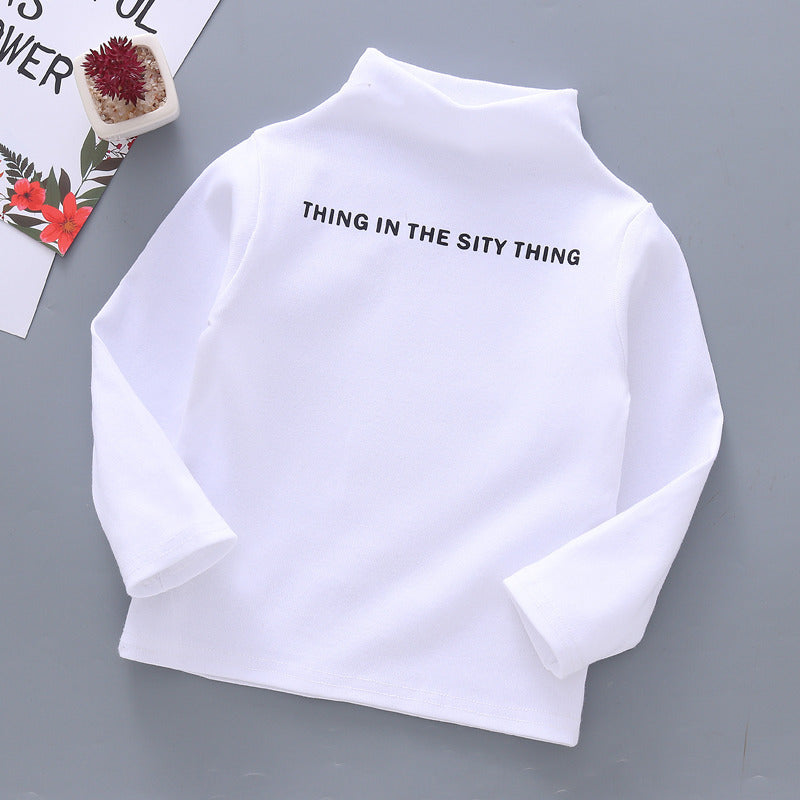 Chemise à manches longues et demi-col roulé pour enfant