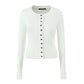 Slim Breasted Knitted Cardigan High Waist Leather Ring Pleated Skirt
