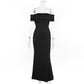 Socialite Style Elegant Backless Off-shoulder Dress Women