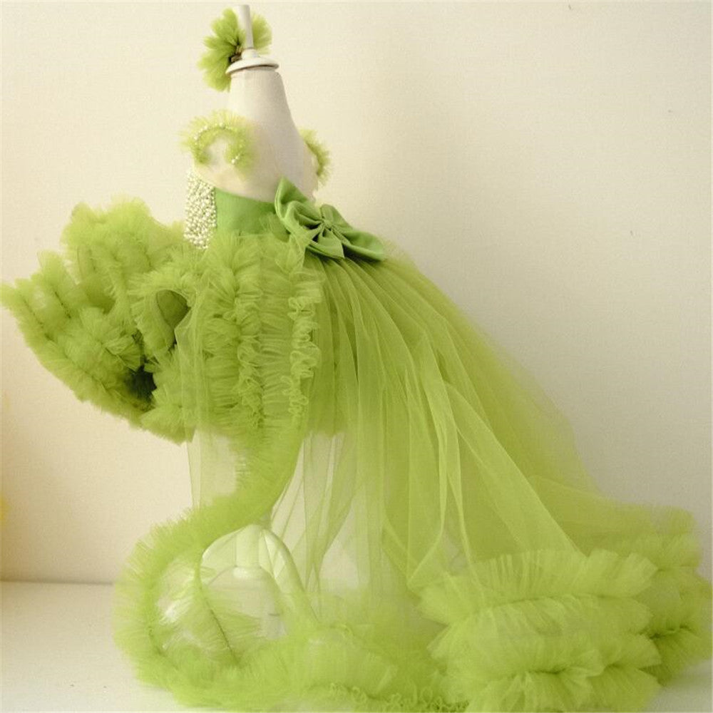Fairy Mori Style Small Trailing Host Model Catwalk Runway Children's Dress