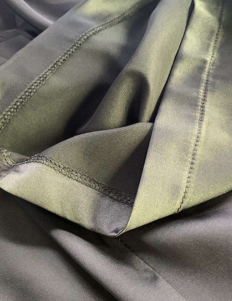 Robe à manches longues et col rond pour femme