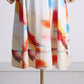 Robe à lacets imprimée à col polo pour femme