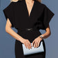 Elegant Classic V-neck Slim-fit Mid-length With Belt Dress