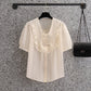 Ladies Irregular High Waist Pleated Skirt Suit