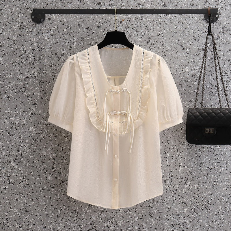 Ladies Irregular High Waist Pleated Skirt Suit