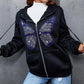 Women's Sweater With Fleece Pockets And Butterfly Zipper Cardigan