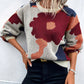 Fashionable All-match Jacquard Leisure Pullover Sweater