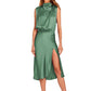 Backless Lace-up Dress With A Slit Hem
