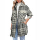Single-breasted Long Sleeve Coat Women's Clothing