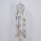 Niche Lilac Purple Lace-up Waist-controlled Long Sleeves Elegant Silk Crepe Dress
