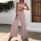 Ensemble deux pièces caraco et pantalon large