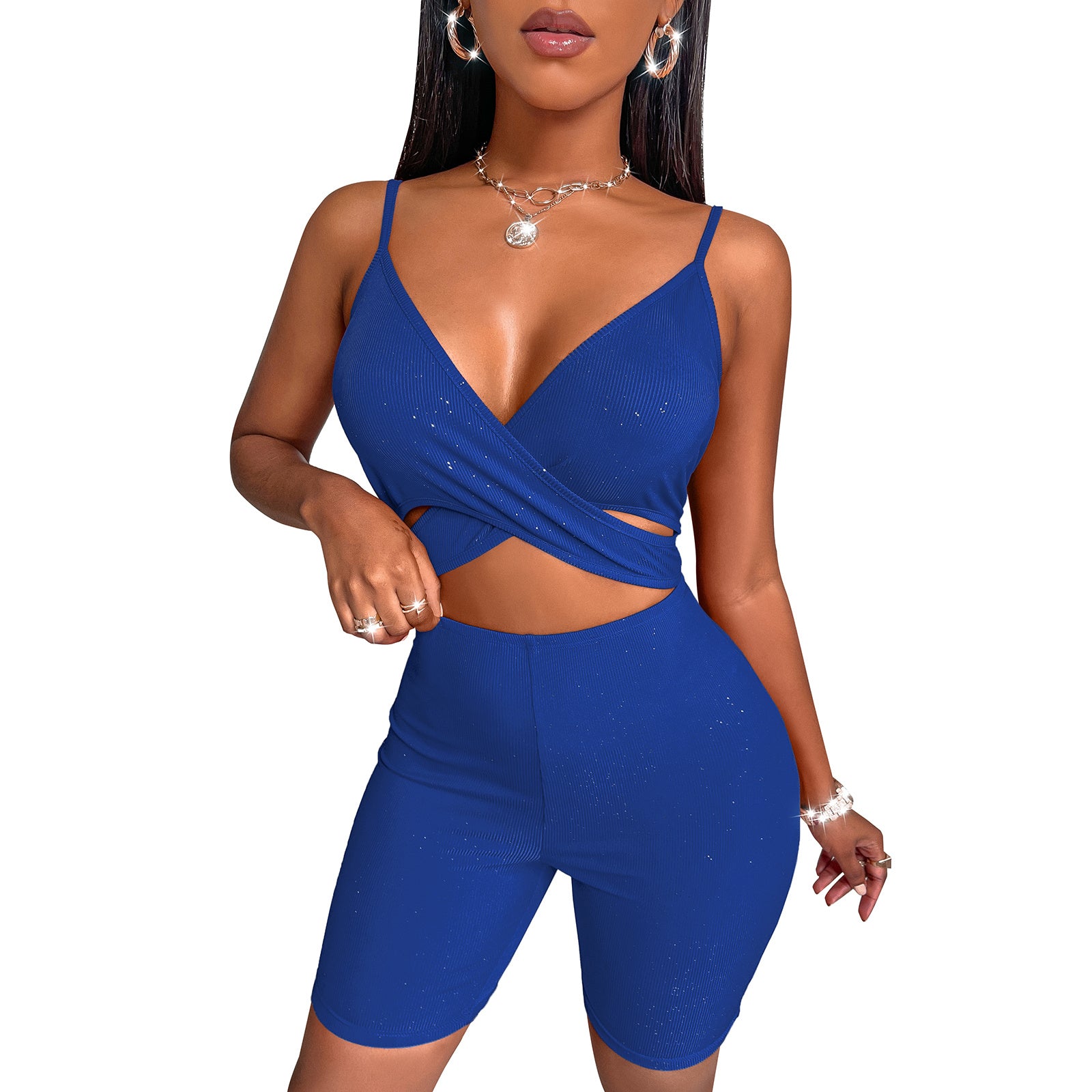 European And American Women's Fashion Sports Yoga One Piece Shorts
