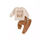 Ensemble sweat-shirt imprimé lettre pour enfants