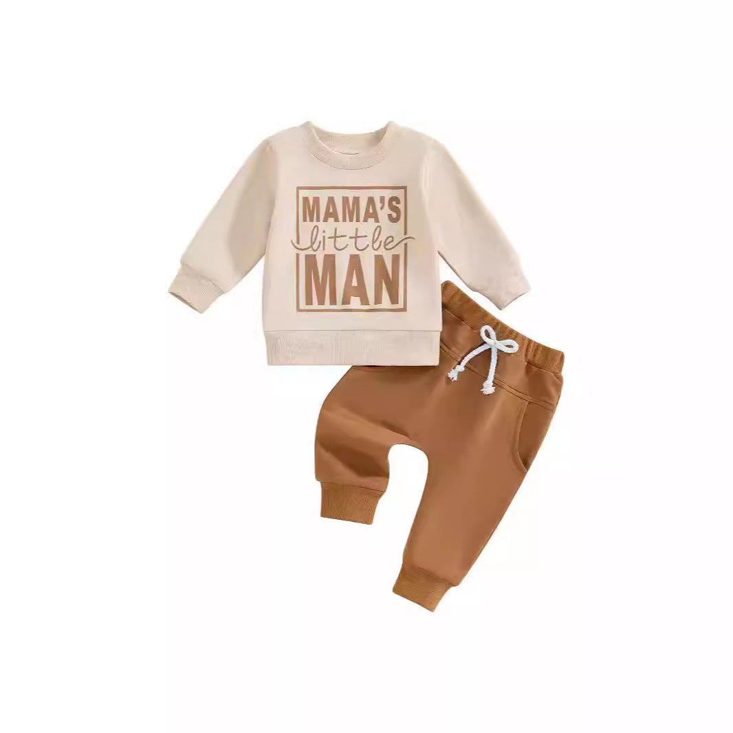 Ensemble sweat-shirt imprimé lettre pour enfants