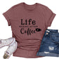 Letter Loose Round Neck T-shirt